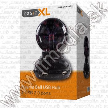 Image of basicXL plasmaball with 4-ports USB 2.0 Hub (IT6782)